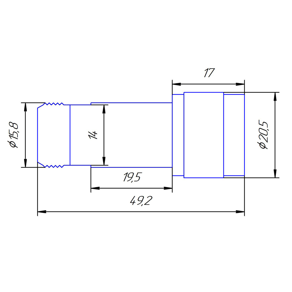 Аттенюатор 30 дБ N-50-30-2 (0-3 ГГц)