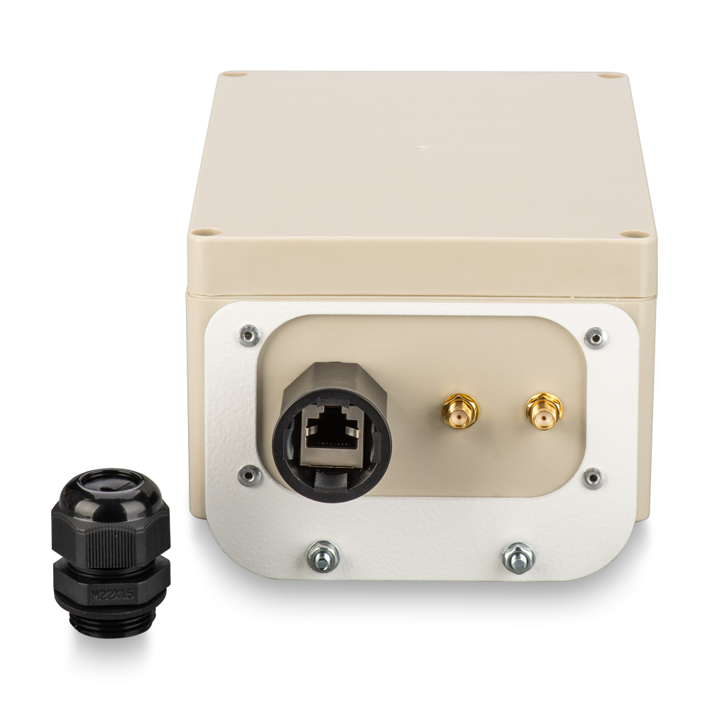 Кронштейн KG-SMAx2 с гермобоксом для сетчатой антенны (с гермовводом RJ45)