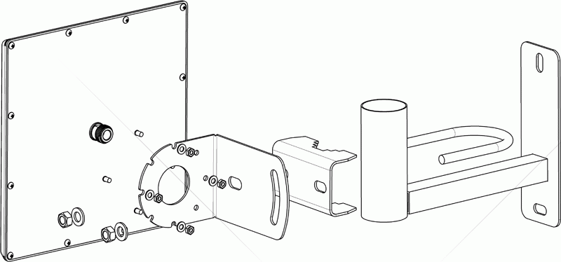 Направленная 18 дБ WiFi антенна 6,2 ГГц KP18-6150