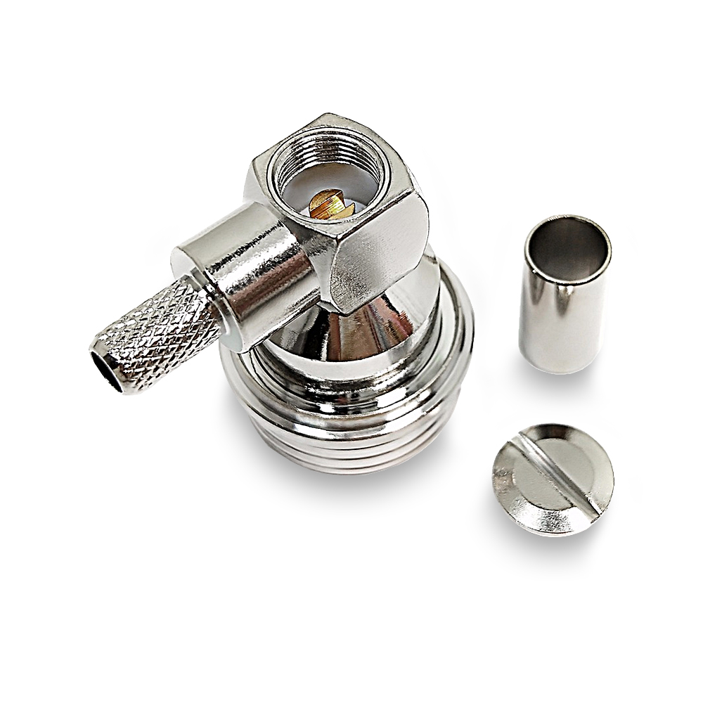 Разъем QN (male) угловой, водонепроницаемый, на кабель LMR-195