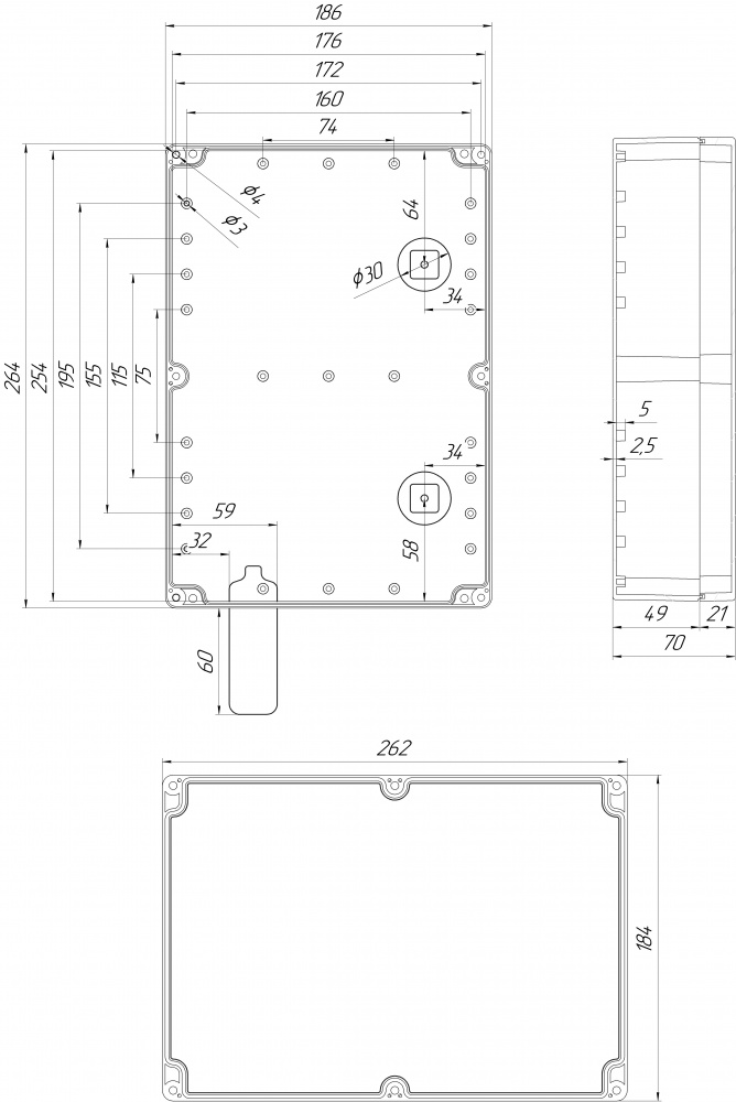 Широкополосная 2G/3G/4G MIMO антенна усилением 20 дБ KAA20-1700/2700 BOX