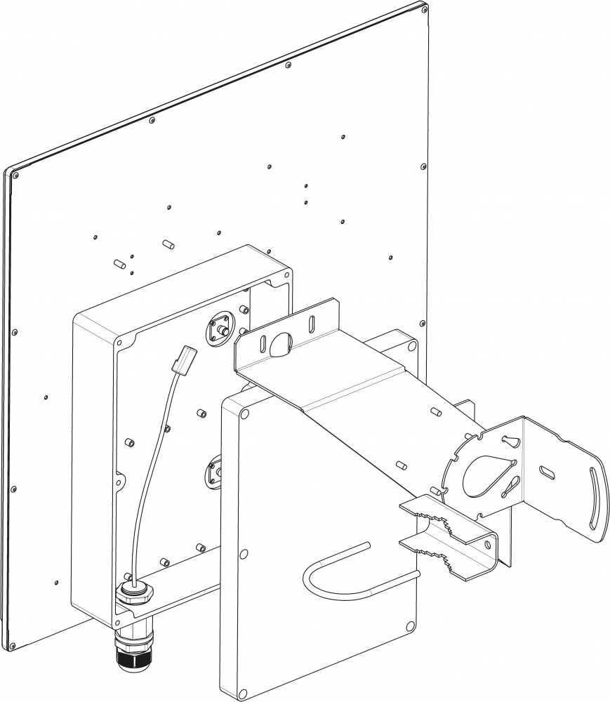 Широкополосная 2G/3G/4G MIMO антенна усилением 20 дБ KAA20-1700/2700 BOX