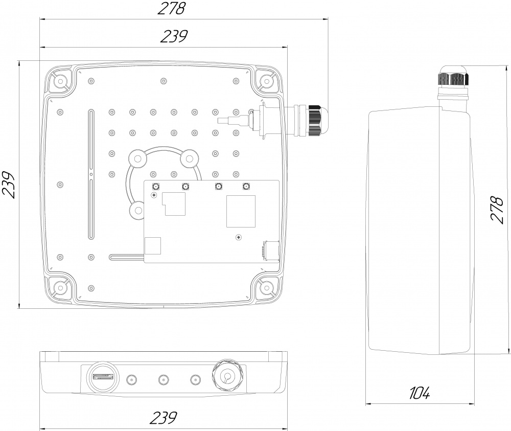 Роутер Kroks Rt-Ubx DS mQ-EC со встроенным модемом Quectel LTE cat.4