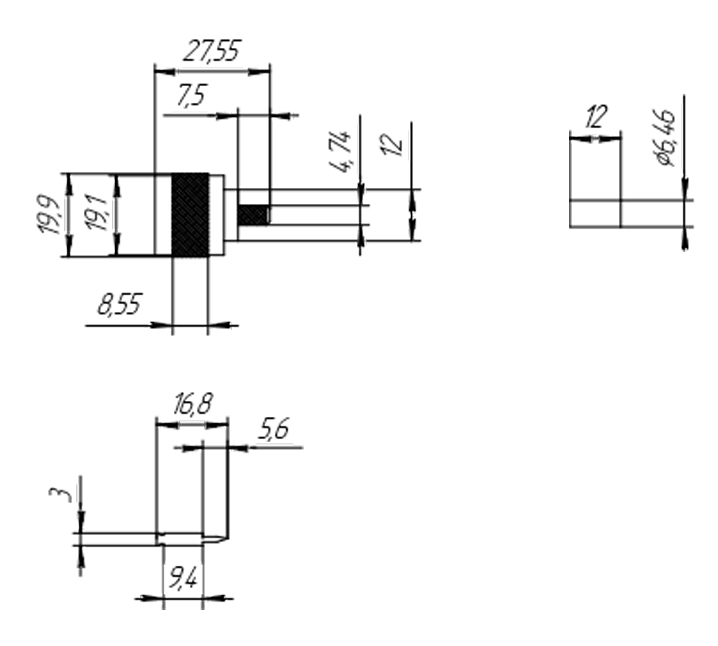 Разъем  N-111F N(male) RG-58, обжимной