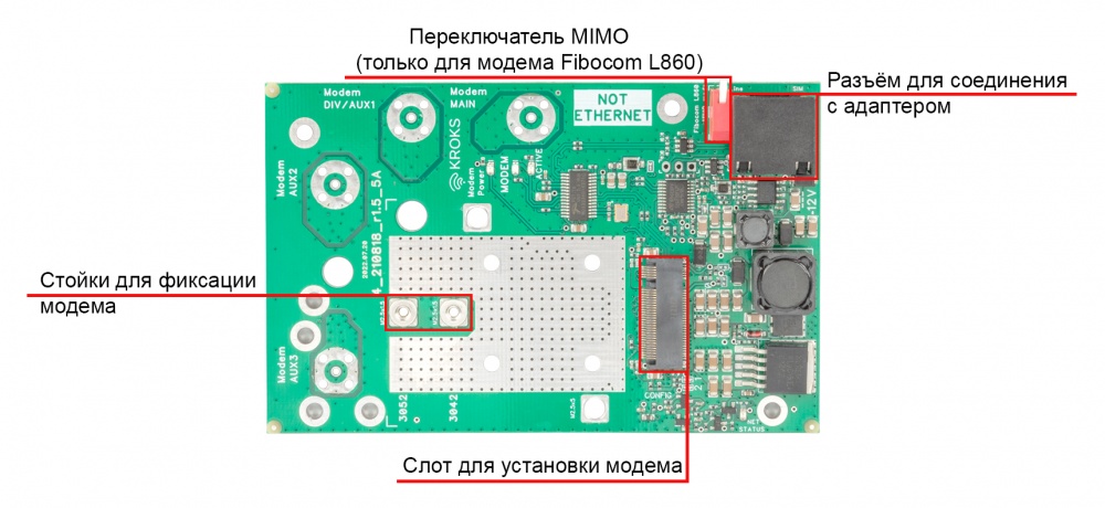 USB SIM-инжектор KROKS m2-SIM Injector для m.2 модема