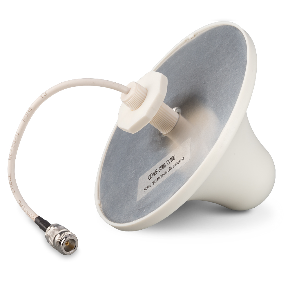 Всенаправленная (круговая) потолочная антенна GSM900/1800, LTE2600 2-5 дБ KDA5-800/2700