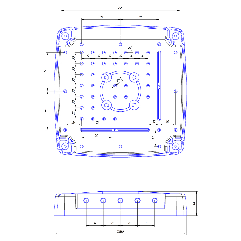 Антенна KAA15-5000 U-BOX RJ45 (с гермовводом RJ-45) с поддержкой WiFi 5 ГГц
