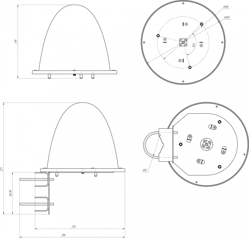 Широкополосная антенна KC7-600/6000