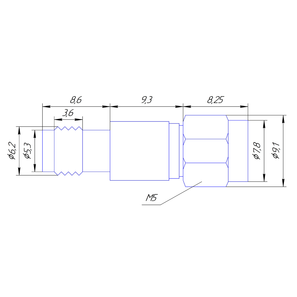Аттенюатор 3 дБ SMA-50-3-2